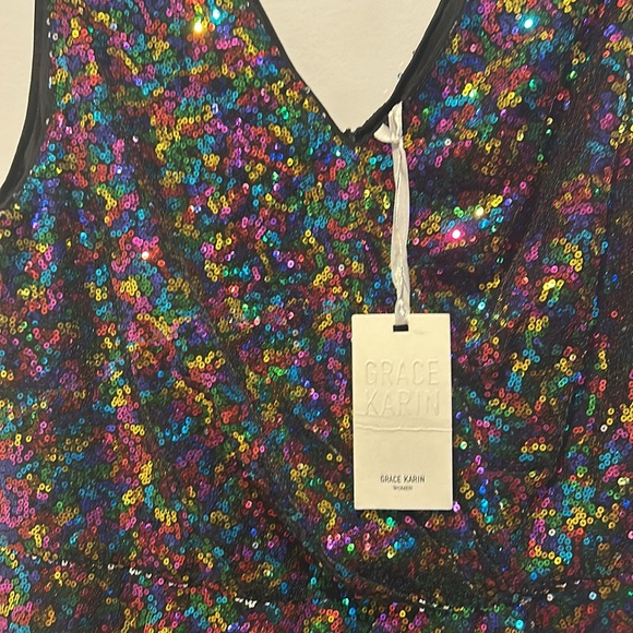 Multi colored sequin dress - Picture 2 of 3